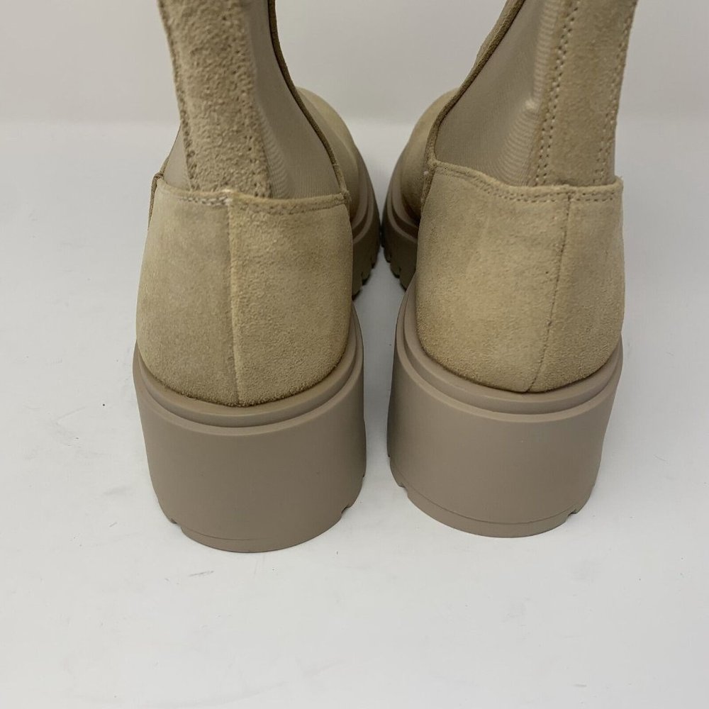 Steve Madden Hesitant HESI02S1 Chelsea Boots Women's 10 Sand Suede Pull On S0536 - Picture 6 of 11